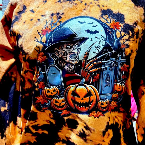 Custom Seasonal Tee (Tie-Dye) Freddy Theme. - Picture 2 of 3